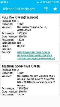 All Telenor Packages 2019 скриншот 3