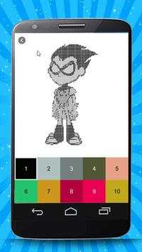 Colour By Number - Teen Titans Pixel Art screenshot 4