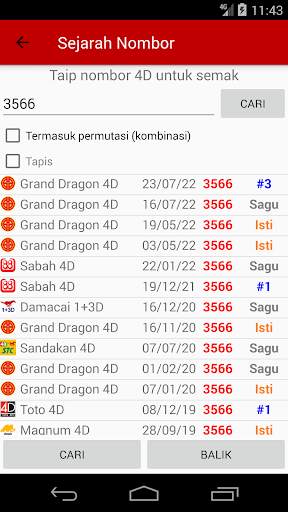 Keputusan 4D Live (MY & SG) screenshot 5