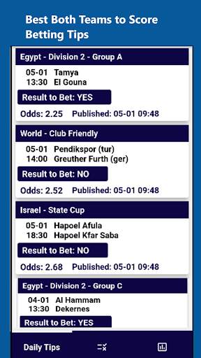 BTTS Betting Tips Daily Bets screenshot 1