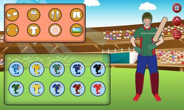 Cricket Dress Up screenshot 4