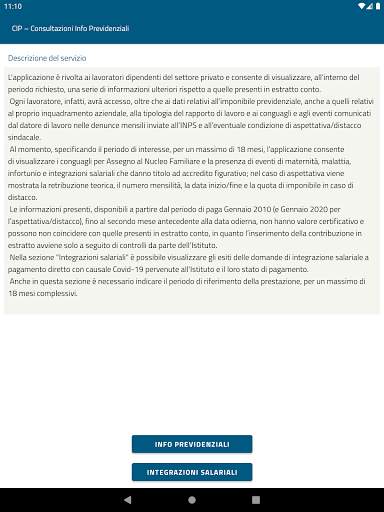 INPS Mobile per Tablet screenshot 4