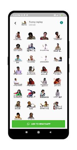 Tamil comedy stickers for chat : Text stickers app screenshot 4