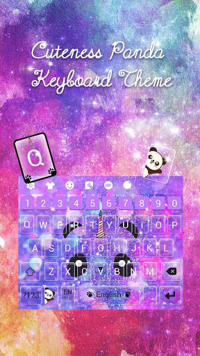 Cute Panda Keyboard Theme screenshot 3