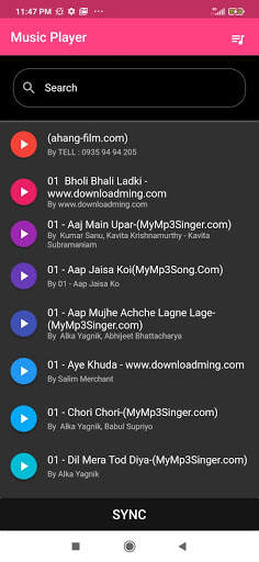 Simple Music Player screenshot 1