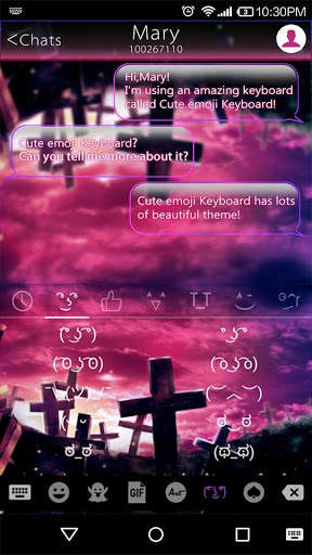 Cross Emoji Keyboard Theme screenshot 7