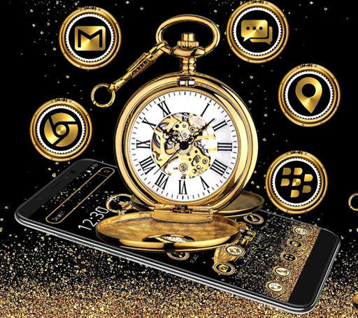 Golden Clock Launcher Theme⏰ screenshot 3