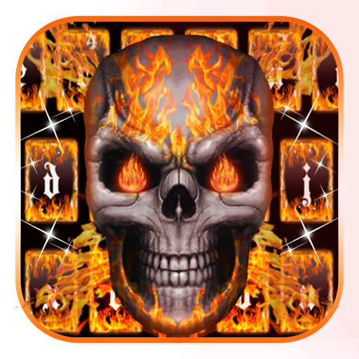Fire skull keyboard 10001008