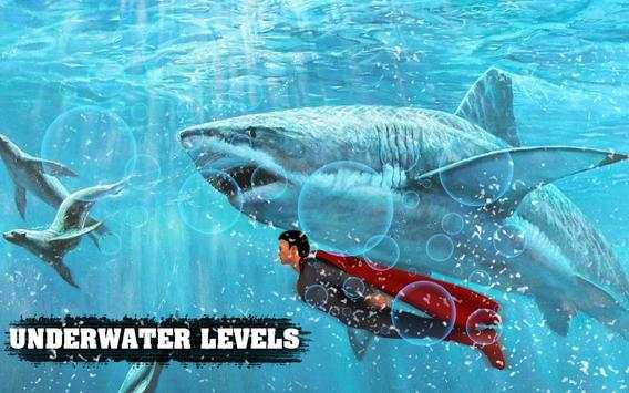 Superhero VS Shark Attack Game screenshot 3