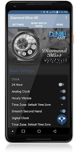 Diamond Bliss HD WatchFace Widget & Live Wallpaper screenshot 5