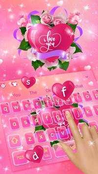 Cute Romantic Love Heart Keyboard Theme screenshot 2