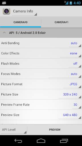 Camera Info screenshot 1