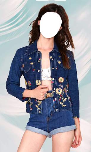 Women Jeans Jacket Photo Montage скриншот 7
