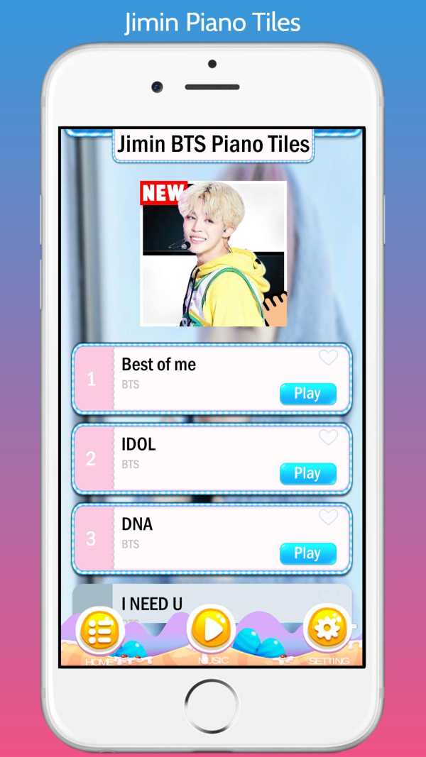 Jimin bts Piano Tiles Game screenshot 4