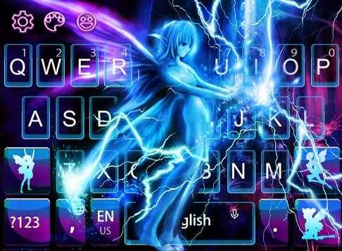 Purple Blue Fairy Keyboard Theme screenshot 3