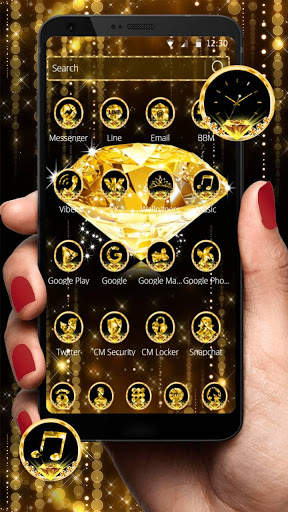 Gold Diamond Theme Wallpaper screenshot 2