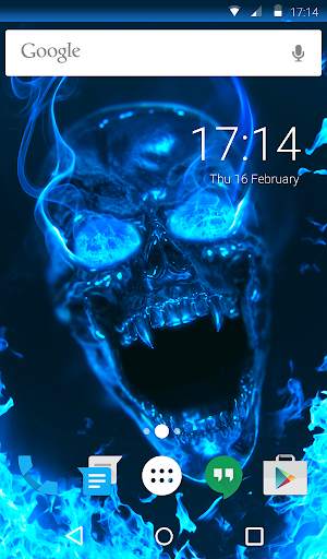 Flame Skull Animated Keyboard   Live Wallpaper screenshot 2