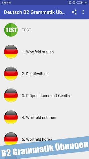 Learn German B2 Grammar Free screenshot 1
