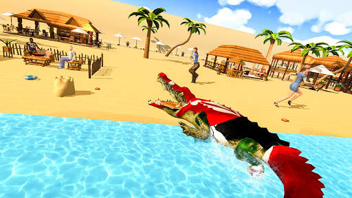 Angry Crocodile Beach Attack Animal Simulator स्क्रीनशॉट 2