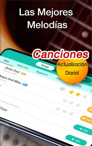 Simulador de guitarra con ritmo libre y juegos screenshot 12