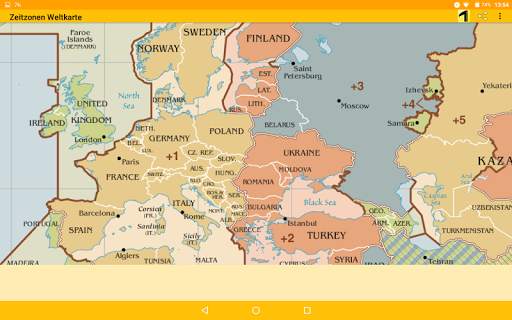 Time Zone Map 8 تصوير الشاشة