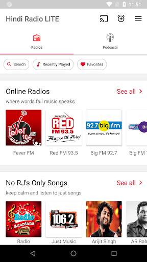 Hindi FM Radio HD Live- Podcasts, Hindi Live News screenshot 1
