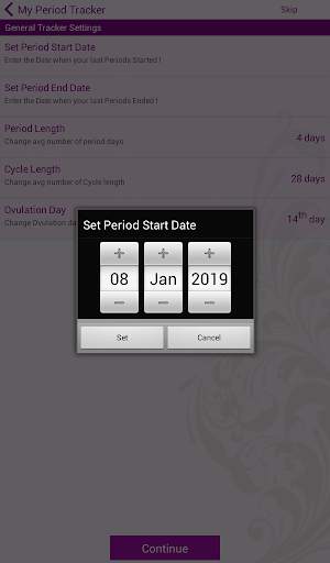 MY PERIOD CALENDAR TRACKER screenshot 3