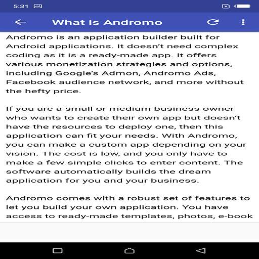 Learn Andromo screenshot 1