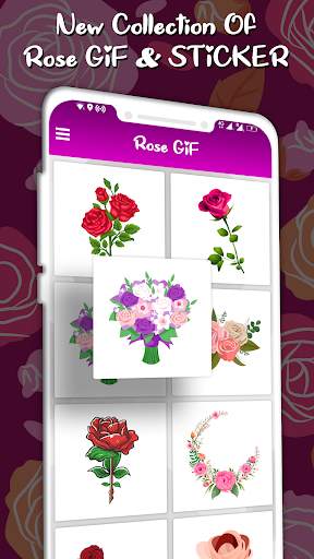 Rose GIF : Rose Stickers for Whatsapp & Flower GIF screenshot 1