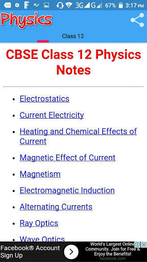 Class 12 Physics Notes screenshot 1