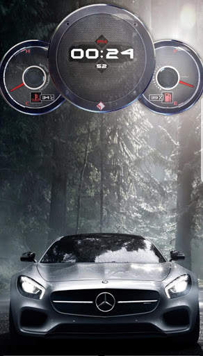Speedometer Cars Clock Live Wallpaper screenshot 1