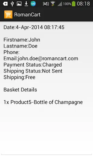 RomanCart screenshot 2