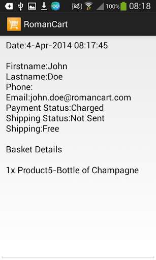RomanCart screenshot 2