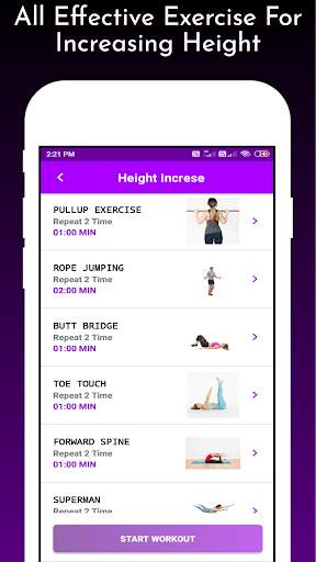 Height Increase Exercise - Workout height increase screenshot 4