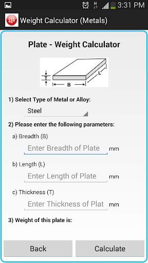 Weight Calculator (Metal) screenshot 4