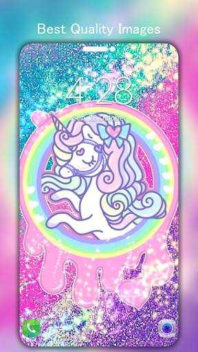 🦄 Rainbow Unicorn Glitter Wallpaper 4K [UHD] screenshot 2