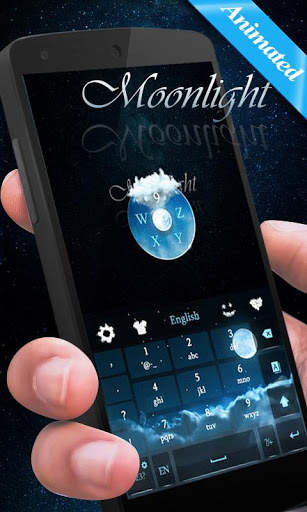 Moonlight GO Keyboard Animated Theme स्क्रीनशॉट 2