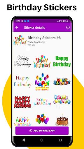 Happy Birthday Stickers For WA screenshot 4