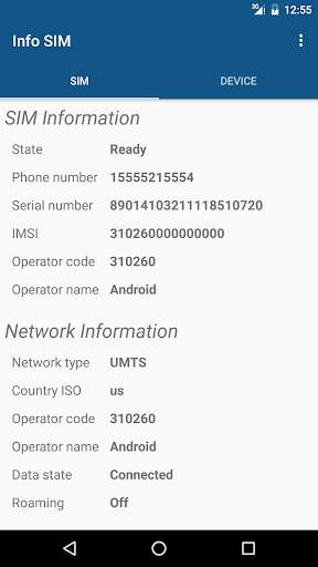 Info SIM screenshot 1