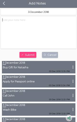 Calendar Notes - Multiple Notes Per day скриншот 2