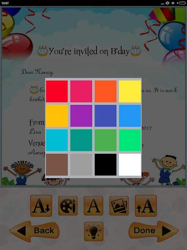 Kids Birthday Invitation Maker screenshot 14