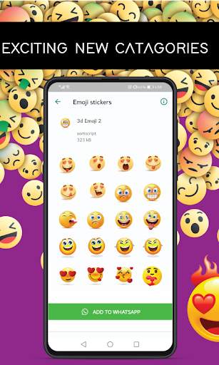Emojis stickers for whatsapp iphone android free screenshot 3
