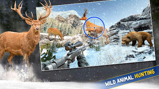 Snow Wild Animal Shooting Game 3 تصوير الشاشة