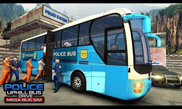 Police Uphill Bus Drive-Mega Bus Simulator screenshot 2
