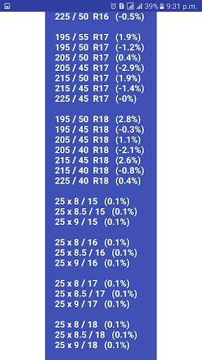 Tire Size Calculator screenshot 6