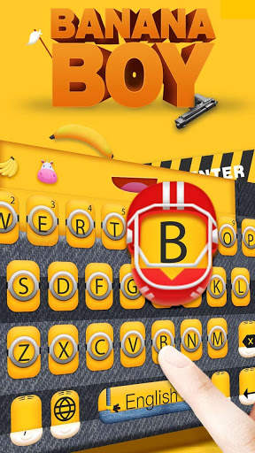 Yellow Banana Keyboard Theme screenshot 1
