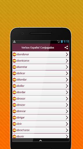 Conjugación de verbos en español скриншот 2