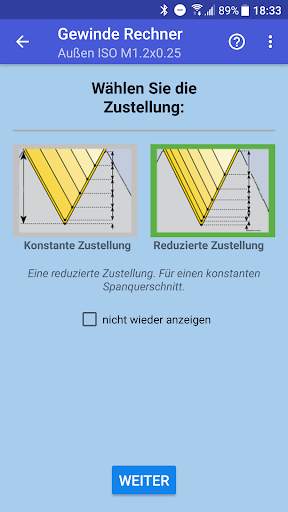 Gewinde Rechner screenshot 3