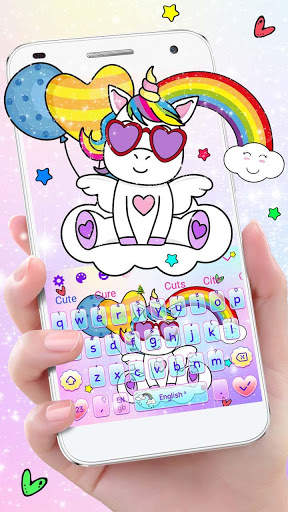 Lovely Unicorn Keyboard screenshot 1