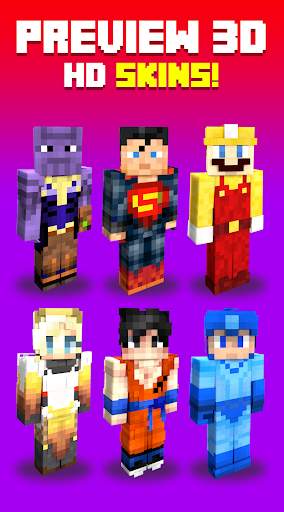 Superhero Skins 4 تصوير الشاشة
